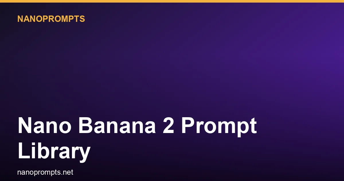 Nano Banana 2 Prompt Library